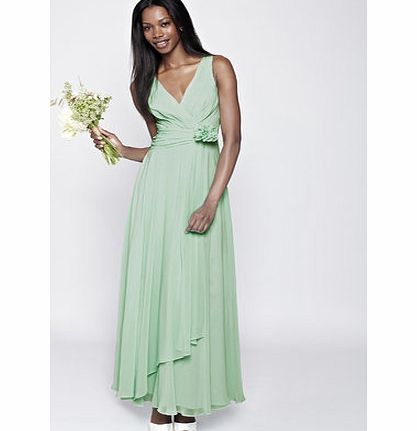 Bhs Mint Amber Long Bridesmaid Dress, jade 19000597879