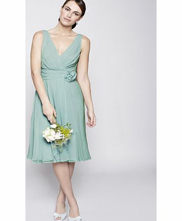 Bhs Mint Amber Short Bridesmaid Dress, jade