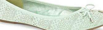Bhs Mint Chop Out Ballerina Shoes, mint 2845508942