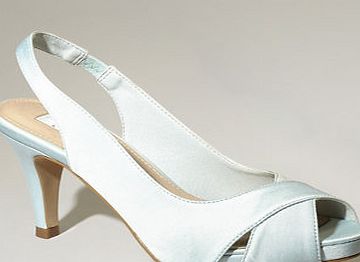 Bhs Mint Cross Over Sling Bridesmaid Shoes, mint