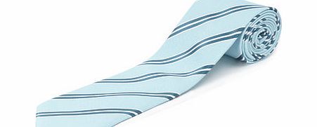 Bhs Mint Green Club Stripe Tie, Green BR66D03GGRN