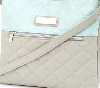 Bhs Mint Quilted Plate Cross Body Bag, mint 3126478942