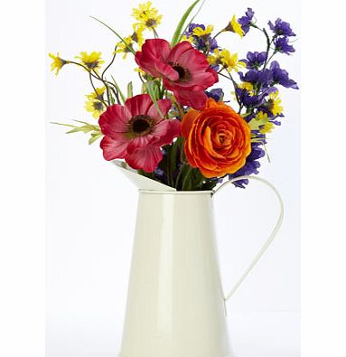 Mixed cream florals in cream jug, cream