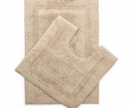 Bhs Mocha Plain Bath and Pedestal Mat Set, mocha