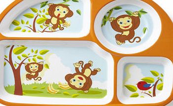 Bhs Monkey Divided Plate, brown 9579070481