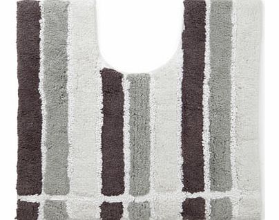 Bhs Monochrome Broad Stripe Pedestal Mat, monochrome
