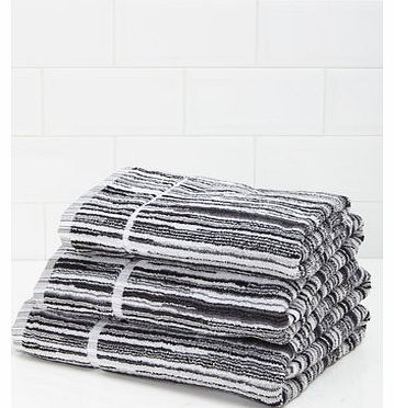 Bhs Monochrome broken stripe towel range, monochrome