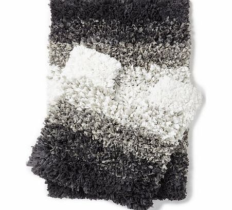 Bhs Monochrome paper stripe bath and pedestal mat