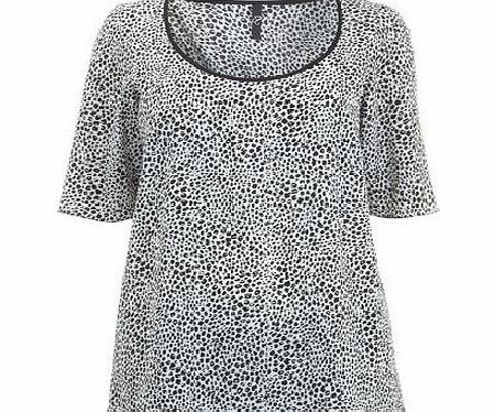 Bhs Monochrome Print Swing Top, black 12613478513