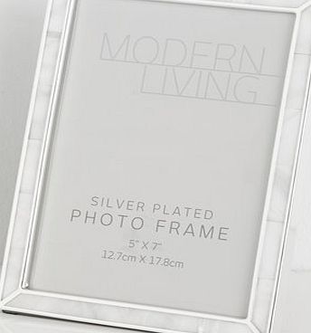 Bhs Mother of pearl photo frame 5`` x 7``, grey marl