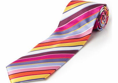 Bhs Multi Coloured Stripe Tie, Dark Pink BR66D23EPNK