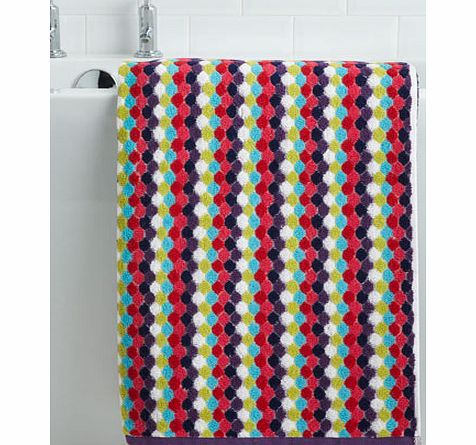Bhs Multi honeycomb bath sheet, bright white
