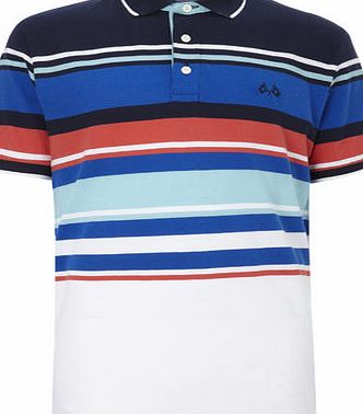 Bhs Multi Stripe Navy Polo Shirt, Blue BR52P35GNVY