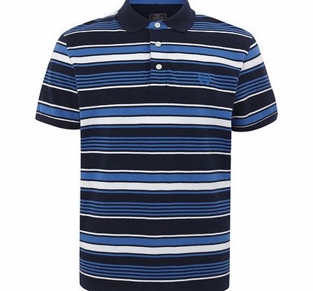 Bhs Multi Stripe Polo Shirt, Blue BR52P30GNVY