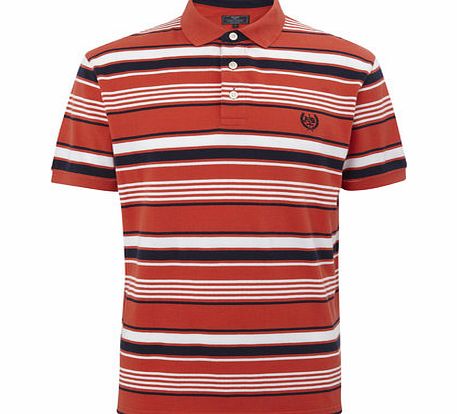 Bhs Multi Stripe Polo Shirt, Red BR52P30GRED