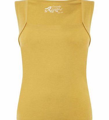 Mustard Square Neck Vest, deep yellow 2422567893