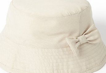 Bhs Natural Bow Cotton Fisherman Hat, natural