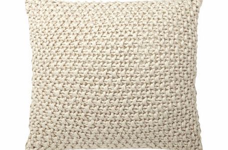Bhs Natural Chunky Knit Cushion, natural 1865490438