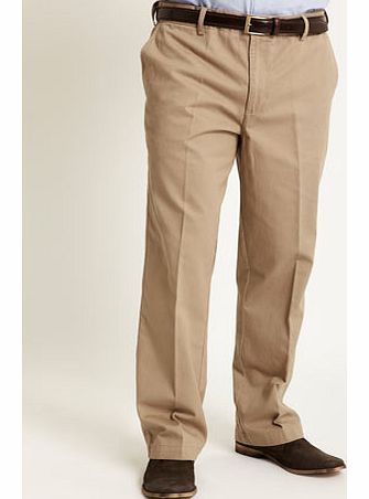 Bhs Natural Flat Front Chinos, Cream BR58A04ANAT
