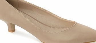 Bhs Natural Kitten Heel Court Shoe, natural 2845440438