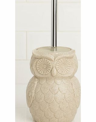 Natural owl shaped toilet brush, sand 1943040266
