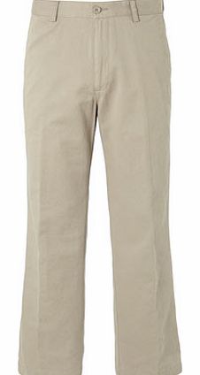Bhs Natural Pleat Front Chino, Cream BR58A01ZNAT