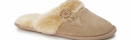 Bhs Natural Suede Slippers, natural 6007090438