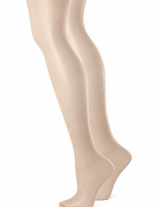 Bhs Natural Tan 2 Pairs 15 Denier Bodyfree Tights,
