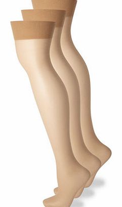Bhs Natural Tan 3 Pairs of 15 Denier Soft Shine