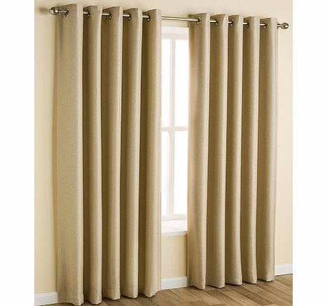 Bhs Natural textured woven eyelet curtain, natural
