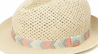 Bhs Natural Trilby Hat, natural 6610670438