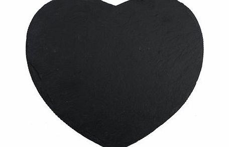 Bhs Naturals slate set of 2 heart shaped table mats,