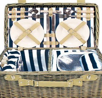 Bhs Nautical Stripe 4 Person Hamper with Cool Bag,