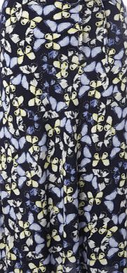 Navy  Yellow Butterfly Skirt, navy multi