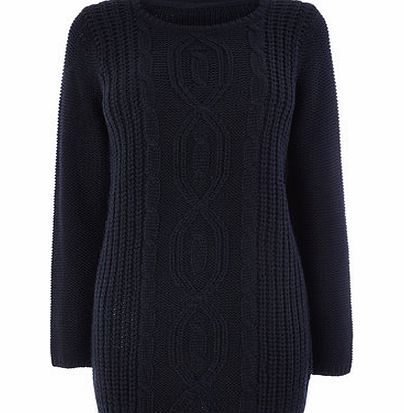Bhs Navy Cable Stitch Jumper, navy 586260249
