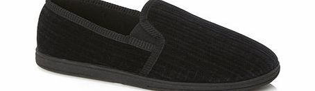 Bhs Navy Classic Velour Slippers, Blue BR62F01GBLU