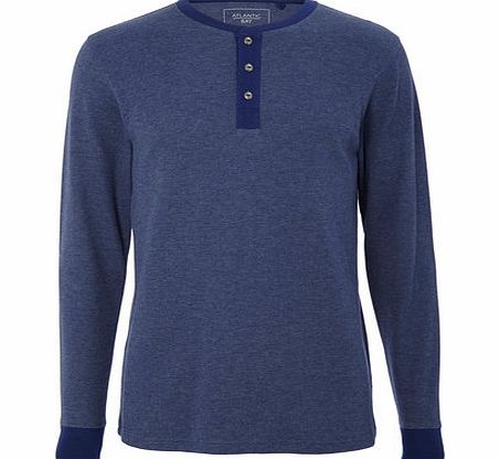 Bhs Navy Contrast Waffle Top, Blue BR54W09FNVY