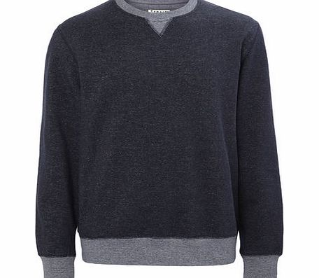 Bhs Navy Crew Neck Sweat Top, Blue BR54T07FNVY