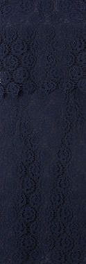 Bhs Navy Double Layer Lace Dress, navy 8617230249