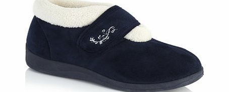 Bhs Navy Dunlop Velcro Boot Slippers, navy 6007570249