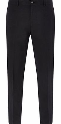 Bhs Navy Flat Front Trousers, Blue BR65D01ENVY
