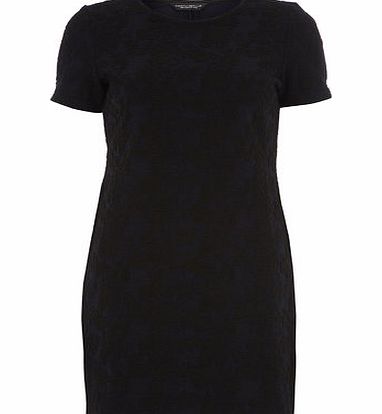 Bhs Navy Floral Flocked Tunic, blue 19127391483