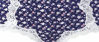 Bhs Navy Floral Print Short, aqua 4803761899