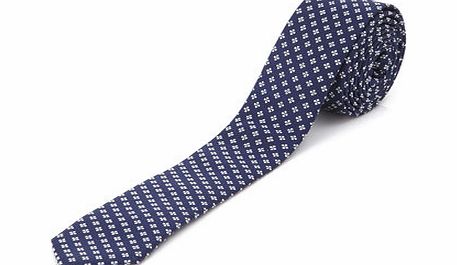 Bhs Navy Floral Skinny Tie, Blue BR66D20ENVY