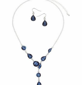 Bhs Navy Glitter Jewellery Set, navy 12177300249