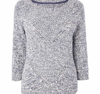 Bhs Navy Interest Stitch Jumper, navy 587790249