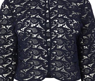 Bhs Navy Lace Cardigan, navy 8617240249