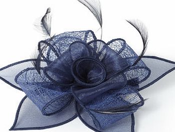 Bhs Navy Lace Rose Clip Fascinator, navy 6610780249
