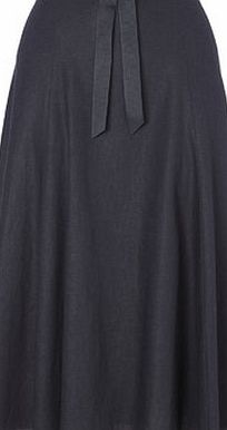 Bhs Navy Linen Maxi Skirt, navy 356670249