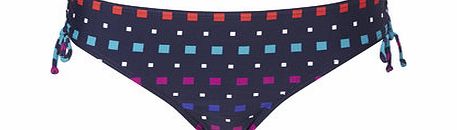 Bhs Navy Multi Great Value Square Print Bikini